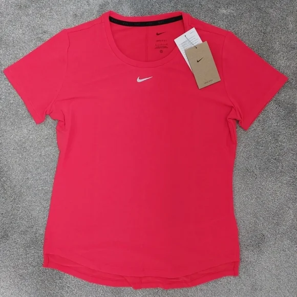 Nike Women's Dri-Fit One Luxe Tee T-Shirt Small Red Soft Breathable Recycled - Picture 5 of 16